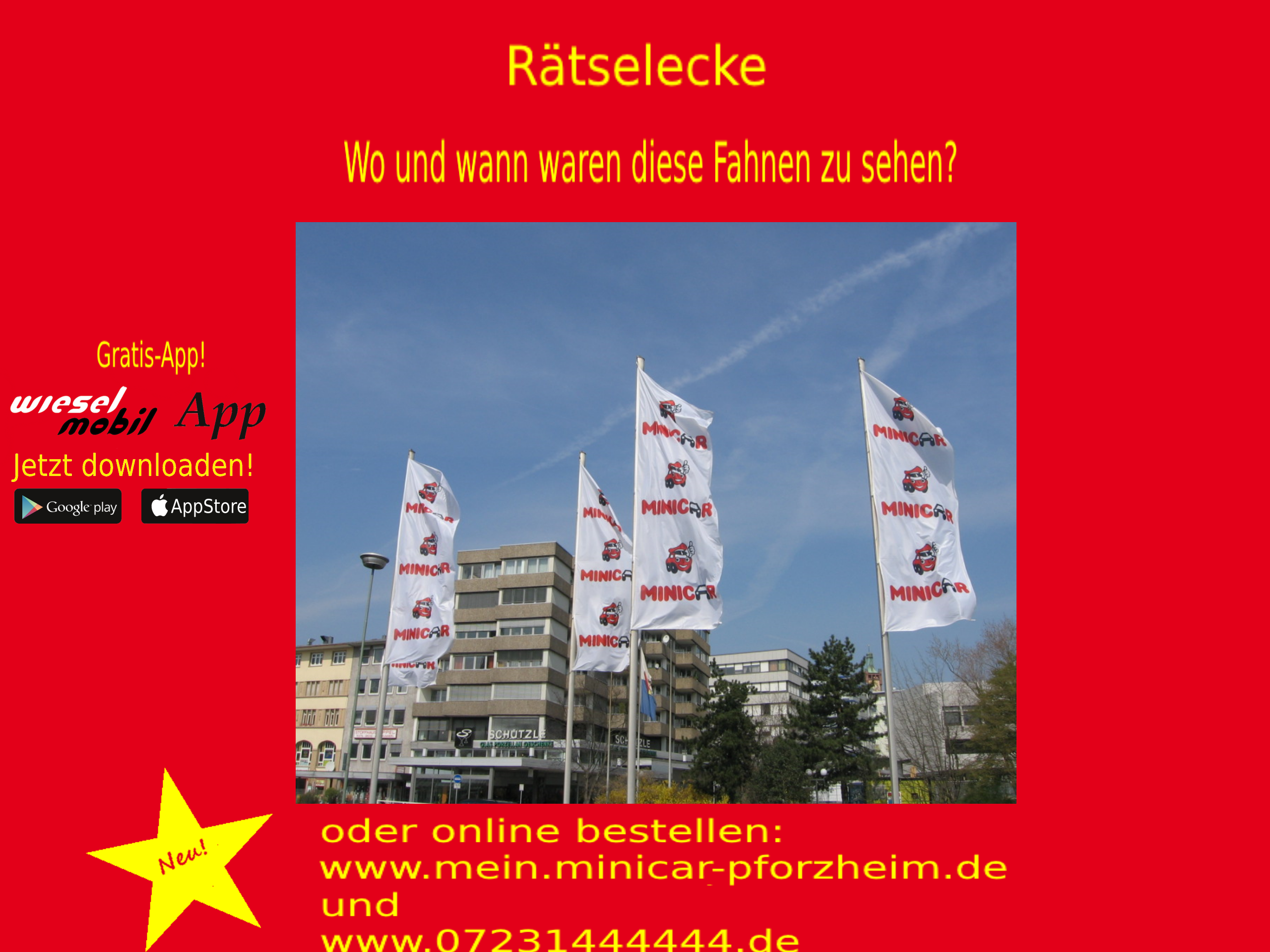 Fahnen über Pforzheim